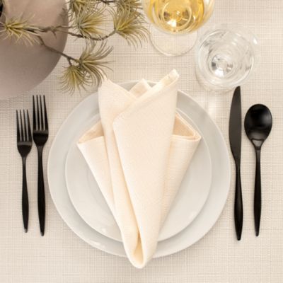Laurel Solid Texture Water and Stain Resistant Table Linen Collection