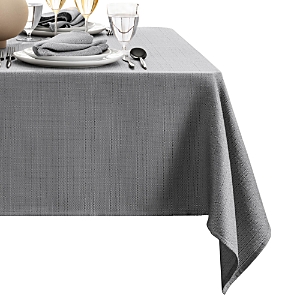 Elrene Home Fashions Laurel Solid Texture Water And Stain Resistant Tablecloth, 52 X 70 In Gray