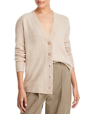 C By Bloomingdale's Cashmere Oversized V-neck Brushed Cashmere Cardigan - 100% Exclusive In Heather Oatmeal