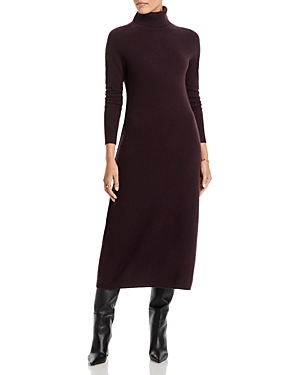 C By Bloomingdale's Cashmere C By Bloomingdale's Turtleneck Cashmere Midi Dress - 100% Exclusive In Dark Brown