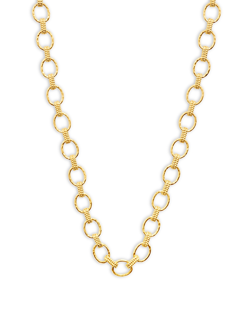 Capucine De Wulf Cleopatra Small Hammered Link Necklace, 16 In Gold