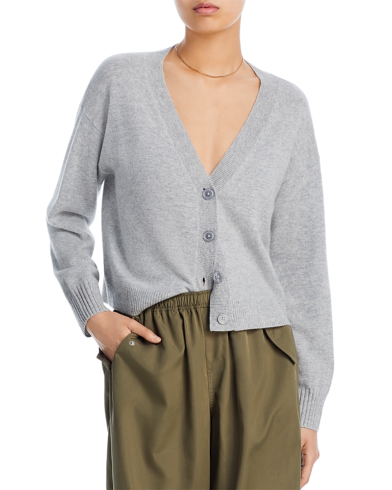 AQUA CASHMERE V-NECK CARDIGAN - EXCLUSIVE