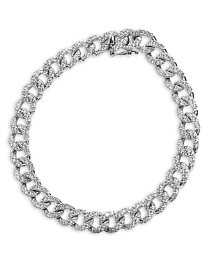 18K White Gold Classic Chic Diamond Link Bracelet