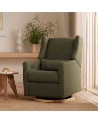Kiwi Boucl&eacute; Electronic Recliner & Swivel Glider with USB Port