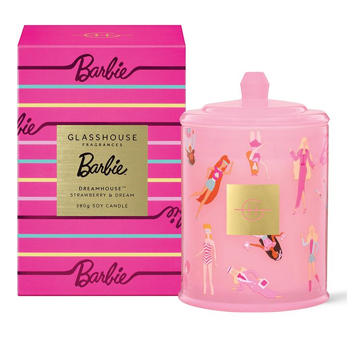 Glasshouse Fragrances - Barbie Dreamhouse Strawberry & Dream Candle 13.4 oz.
