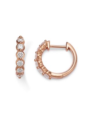 Diamond Small Huggie Hoop Earring Collection in 14K Gold, 0.50 tcw 
