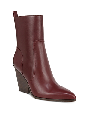 Veronica Beard Women's Logan Leather Bootie In Merlot In Merlotred