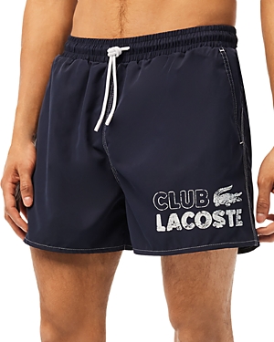 Lacoste Taffeta 5 Swim Shorts In Navy Blue