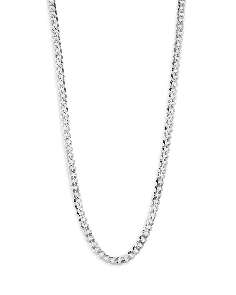 Milanesi And Co Sterling Silver Curb Chain Necklace 5mm, 20 In Silver