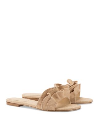 Larroudé - Women's Ivy Ruffle Slide Sandals