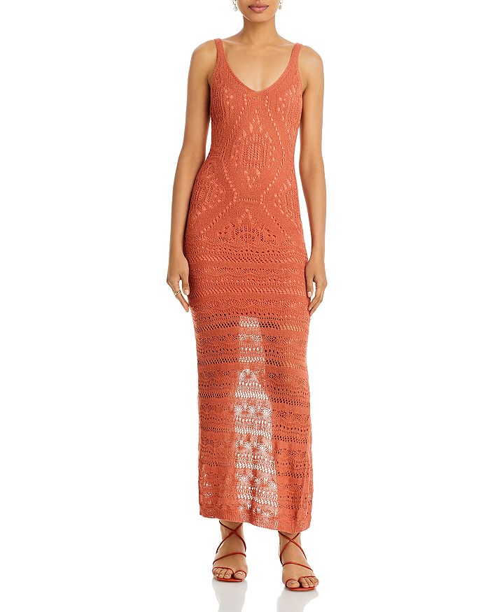 FORE Crocheted Sleeveless Maxi Dress | Bloomingdale's
