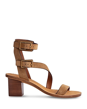 Zadig & Voltaire Women's Cecilia Double Buckle Block Heel Sandals In Folk