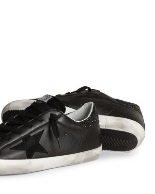 Women's Superstar Glitter Heel Low Top Sneakers