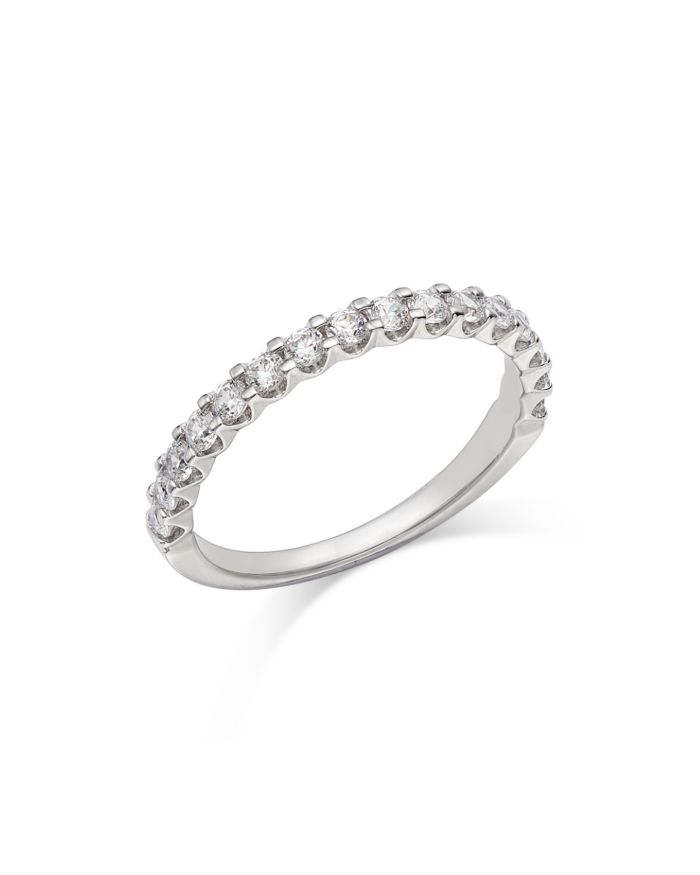Certified Round-Cut Diamond Band in 14K White Gold, 0.50 ct.t.w.