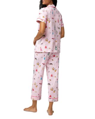 Let&#39;s Do Brunch Cropped Pajama Set