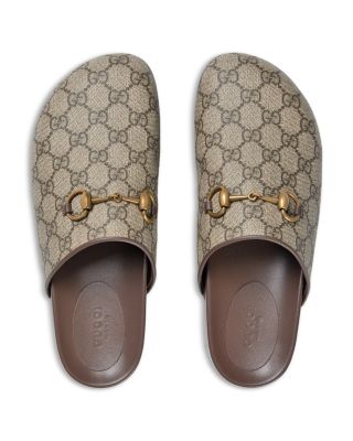 Gucci Women's GG Supreme Horsebit Slippers | Bloomingdale's