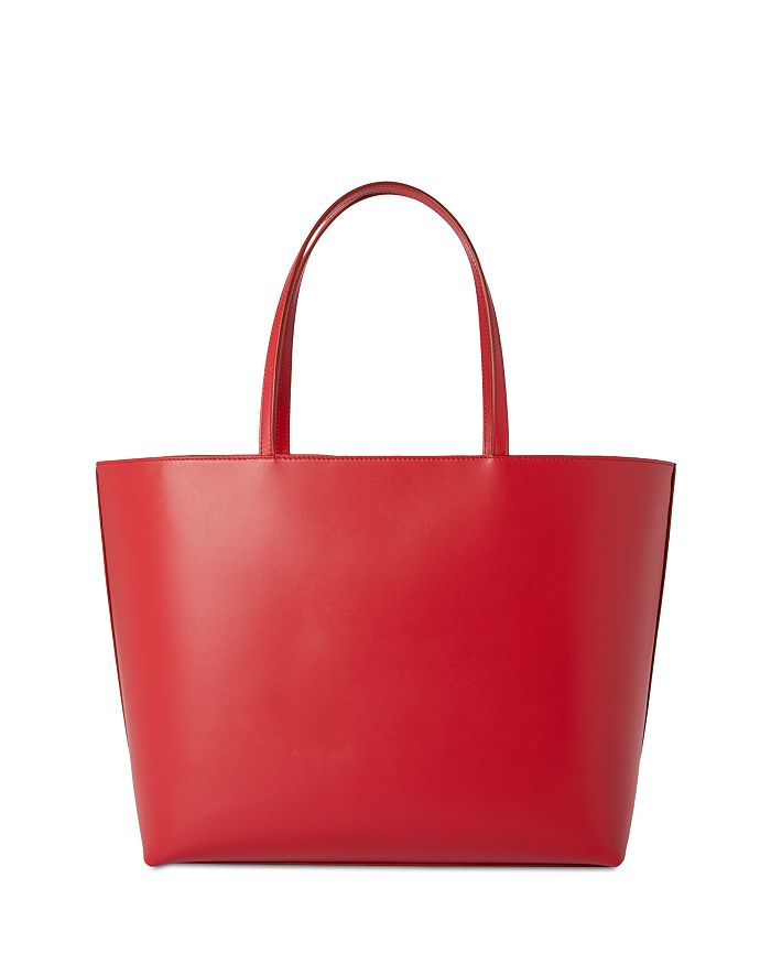Shop Dolce & Gabbana Logo Large Leather Tote In Rosso