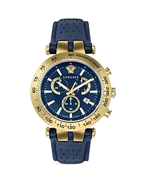 Shop Versace Bold Chrono Watch, 46mm In Blue