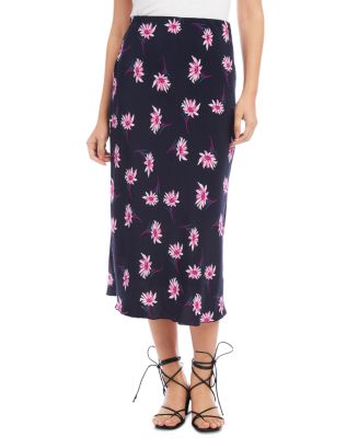 Karen Kane Bias Cut Printed Midi Skirt | Bloomingdale's