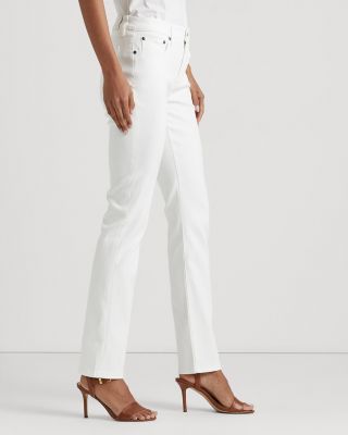 Mid Rise Straight Jeans in White