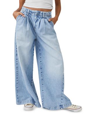 Free People - Equinox Cotton Wide Leg Jeans in Open Sky