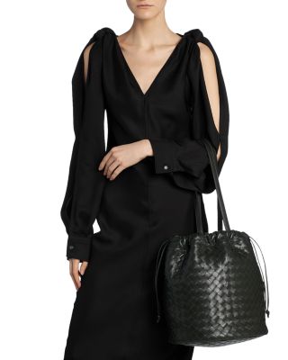 Large Castello Intrecciato Leather Tote