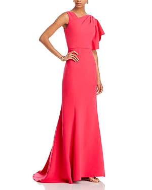 Amsale Asymmetric Fit and Flare Gown