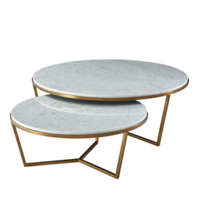Fisher Round Marble Cocktail Table, Small