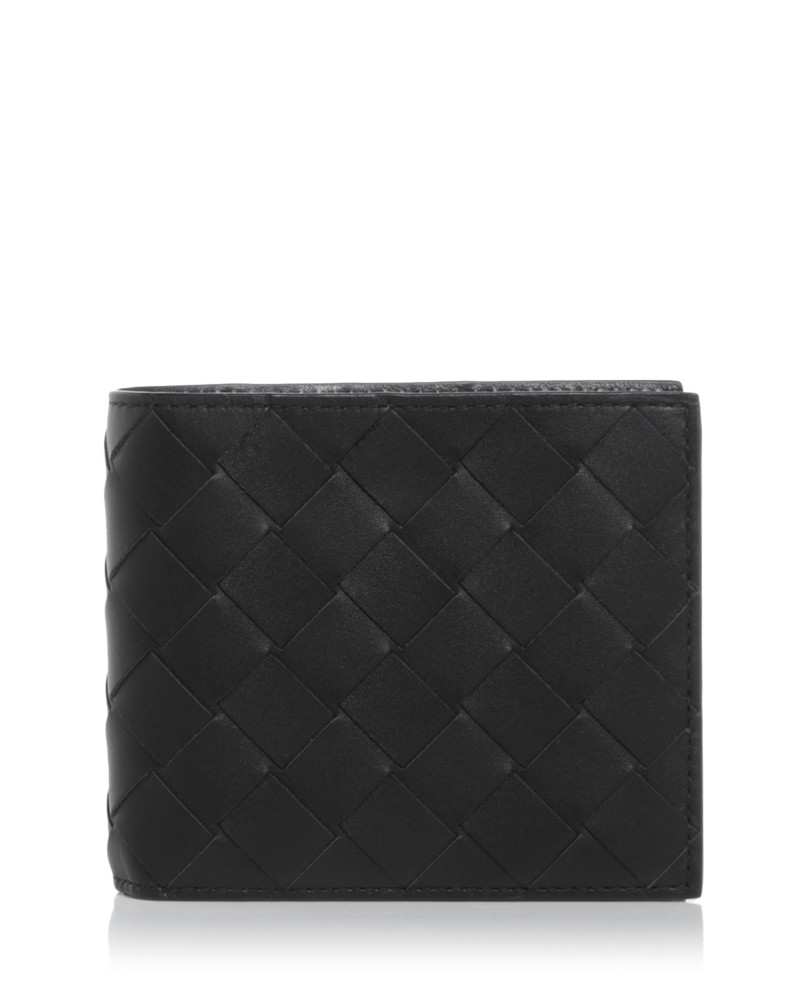 Bottega Veneta Intrecciato Leather Bifold Wallet in Black