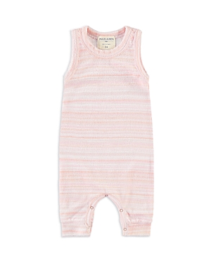 Shop Paigelauren Unisex Loop Terry Tank Multi Stripe Whim-zzz Romper - Baby In Pink Multi Stripe
