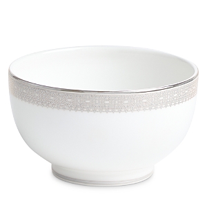 Wedgwood Vera Wang Lace Rice Bowl In Silver