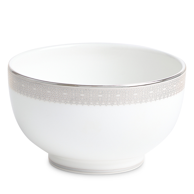 Wedgwood Vera Wang Lace Rice Bowl In Silver