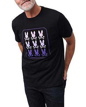Psycho Bunny Barker Pima Cotton Graphic Tee In Black