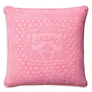Shop Versace Terry Jacquard La Va Pillow, 18 X 18 In Flamingo