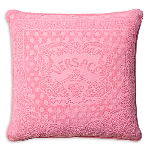 Versace Seashell Baroque Double Face Accent Pillow In Flamingo