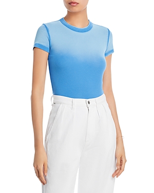 Cotton Citizen Verona Ribbed Tee In Sky Blue Cast