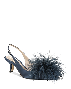Sam Edelman Bianka Feather Slingback Pump In Pacific Navy
