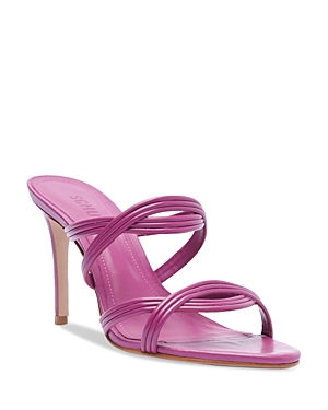 Schutz Women's Brynn High Heel Slide Sandals In Cerise Pink