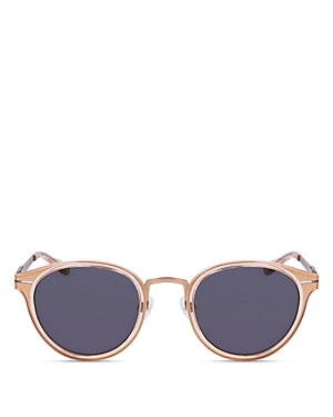 Shop Shinola Arrow Round Sunglasses, 50mm In Tan/gray Solid