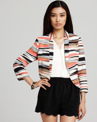 AQUA - Printed Textured Jacket - Exclusive