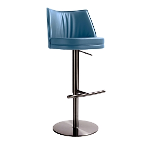 Tov Furniture Gala Faux Leather Adjustable Stool In Blue