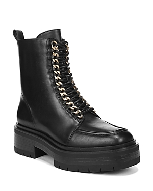 Shop Sam Edelman Women's Lovrin Chain Platform Boots In Black