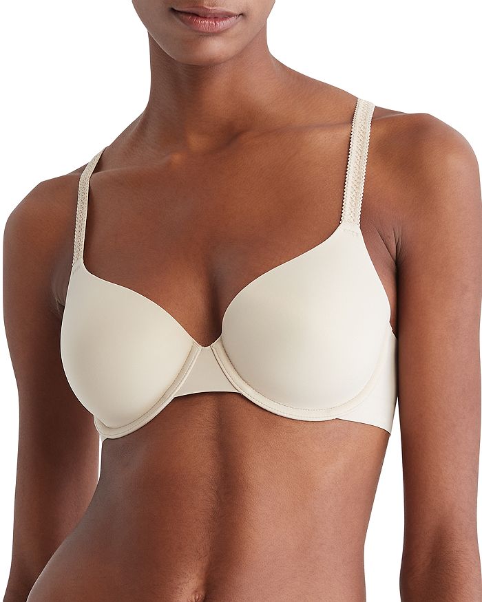 Calvin Klein Perfectly Fit Flex Lightly Lined Wirefree Bralette In Beige