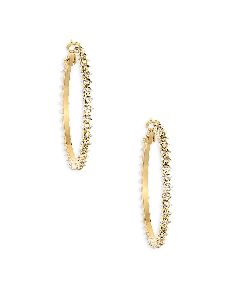 Ettika Cubic Zirconia Hoop Earrings In Gold