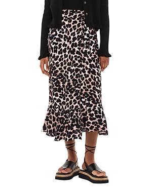 Whistles Leopard Print Wrap Skirt