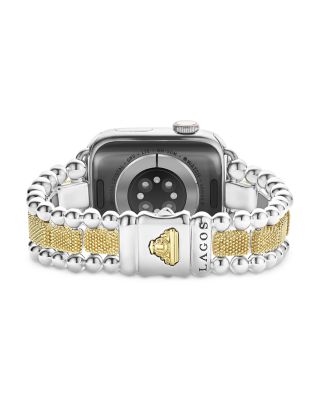 Caviar 18K Gold & Sterling Silver Beaded Apple Watch&reg; Bracelet, 38mm-45mm