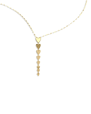 Bloomingdale's Graduated Heart Pendant Necklace In 14k Yellow Gold, 18"