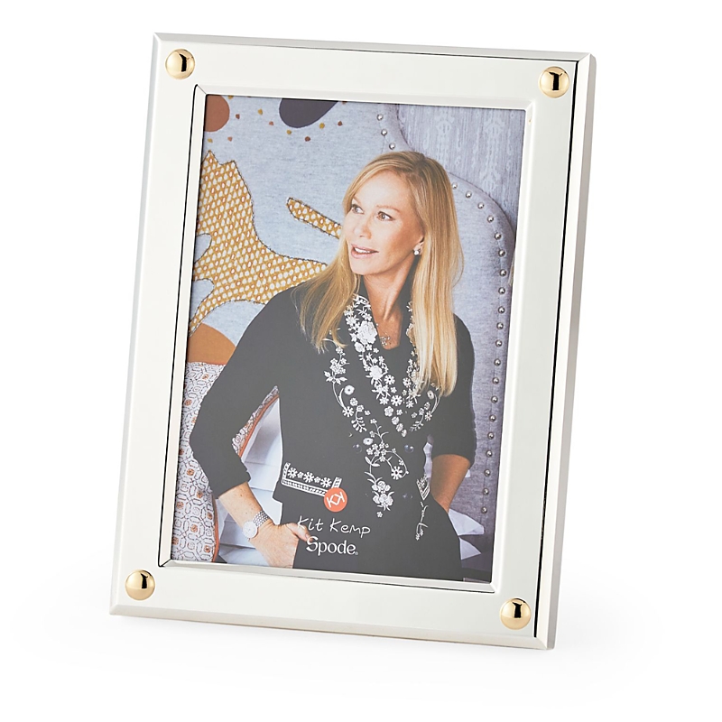 Spode Cabochon Photo Frame, 5" X 7" In Silver