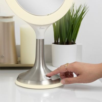 Mood Therapy UV Free LED Ring Light &amp; Vanity Mirror, 8X/1X Magnification