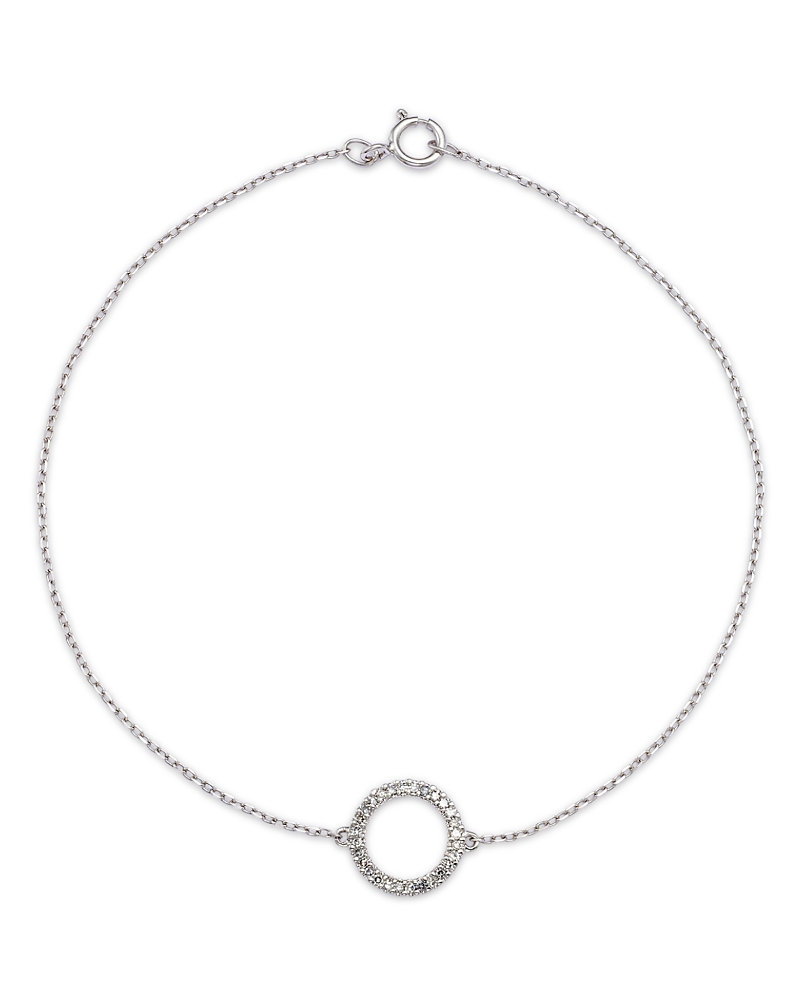 Bloomingdale's Fine Collection Diamond Circle Bracelet in 14K White Gold, 0.08 tcw